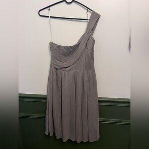 J. Crew One-Shoulder Gray Dress
